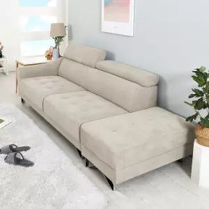 해해동동 데이 아쿠아텍스 3인용 소파 스툴포함 /쇼파/스툴/