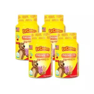 릴크리터스 꾸미베어스 어린이 칼슘비타민D 60구미 4병