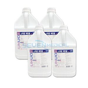 다나제약 에탄올 4L알콜83% 공간소독 무료전달 소독제4개 보건소 학교 소독제