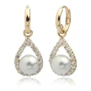 물방울 14K 7mm 진주귀걸이 원터치 한복 혼주 귀걸이 PE067