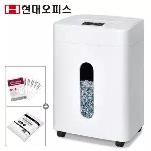 [현대오피스] 저소음 중형 문서세단기 PK-1003CD +오일페이퍼+파지봉투 사무용 1회 10매 25L 자동절전 파쇄기 종이세절기