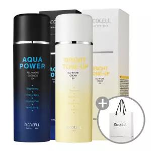 리코셀 퍼펙트 맨 올인원 아쿠아파워 에센스 + 브라이트 톤업 크림 150ml / 쇼핑백