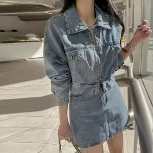 [다바걸]레니청집업숏자켓