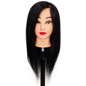 인모 100% 18인치 연습용통가발 패스-8 아이롱 드라이 펌 염색