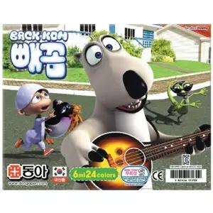 [동아] 빼꼼 수채화물감 6mx24색 (캐릭터 임의 변경 가능)