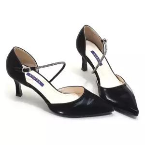 갤러리아 세라 여성 백화점 수제화 사틴스판 스트랩펌프스 스틸레토힐 TJP23