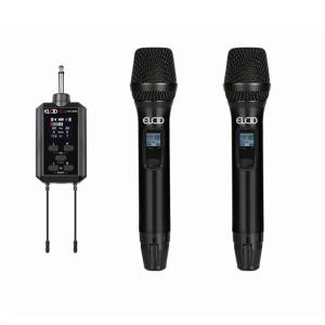 ELCID HS-EM66 HH (2채널 무선 핸드 마이크2개 세트) 충전 관악기용 클립 클립형 클라리넷 플룻 오보에 핀형 케이스 반주기