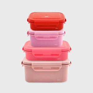 [리빙크리에이터]지켜텐 컬러스텐용기 4종세트