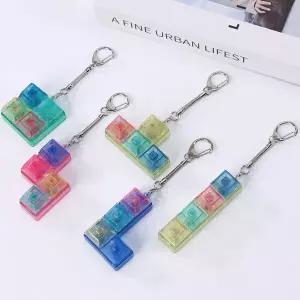 5000 LED 딸깍이 키링 4p 테트리스 불빛 키보드딸깍이 열쇠고리 스트레스해소