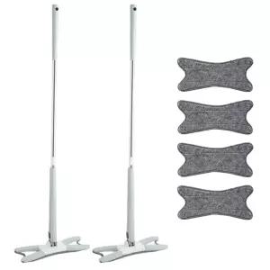 [홈쇼핑 정품] 짜고짜고 기계식 자동 청소기 물 걸레 밀대 2개 + 극세사 패드 4개 세트