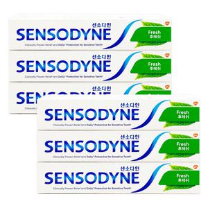 센소다인 후레쉬 치약 100g x 6개 시린이개선 잇몸케어 민감성치아