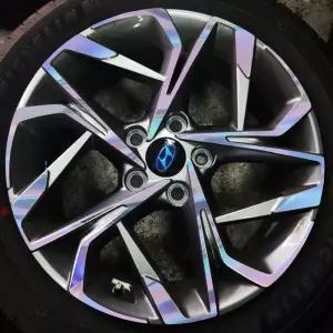 홀로그램 휠스티커 쏘나타DN8 17인치 휠4짝분