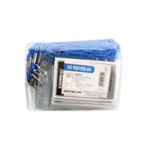 아트사인)목걸이명찰500 M0041 파랑54x85mm세로20개/목걸이명찰/목걸이카드케이스/목걸이카드홀더