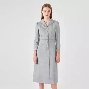 [LINE](대전신세계)[라인어디션]트위드 카라 롱원피스 NWOPOI0200