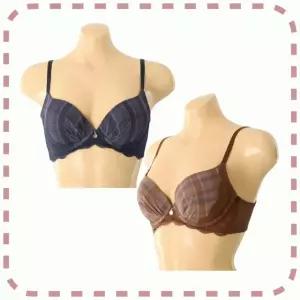 [솔브](정상) 커플추천 24FW 로맨틱무드 프렌치 체크 레이스 브라 F컵_S SBRD477F_S