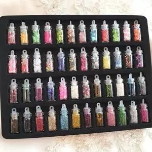 네일샵 글리터 스팽글 파츠 48색 세트 네일아트-WF7885B