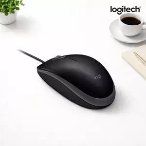 로지텍코리아 M110 사무용 저렴한 무소음 유선 마우스 블랙 정품