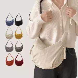 트래블라라 여성 여행용 크로스백 반달 보부상 미니백 가벼운 나일론 해외 여행 핸드폰 슬링백 가방