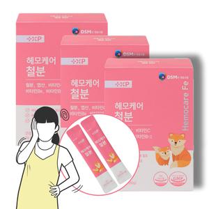 3개/철분제 헤모케어 철분 30포 여성 청소년 유아 헤모글로빈 철 보충