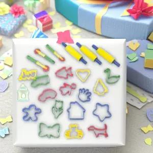 미술놀이 도구 아트플레이 세트 클레이 점토 모래놀이 찍기틀 밀대 유아 어린이 (22p)