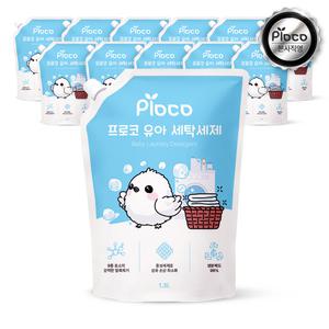 프로코 9종효소 베이비파우더 유아 세탁세제 1300ml 6+6 (12개입)