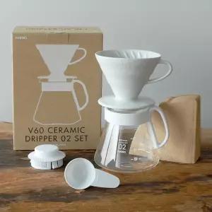 하리오 도자기 커피드리퍼 핸드드립세트 XVDD 3012W/커피/핸드드립/원두/추출/가정용/데일리/향미/탕비실