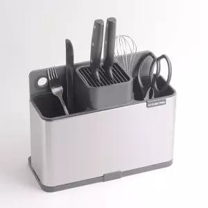 스텐물빠짐수저통 조리도구정리함 기구통수저꽂이 수저함 수저통 스텐수