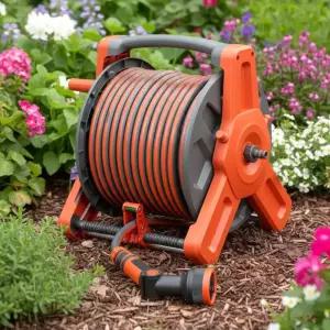 플로하우스 물 호스 릴 프리미엄 자동정리 릴호스 세차 베란다 정원 워터릴 호스 50M