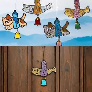 액막이 도어벨 풍경 문종 만들기 포일아트 미술 새해 명절 현관문 집들이 고양이 명태 벨 인테리어 소품