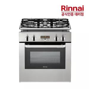 린나이 빌트인 가스 오븐레인지 4구 RBO-618SE 실버 자동불꽃 기계식