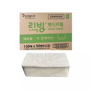 삼정펄프 리빙 핸드타올 에코 무형광 2겹 5000매 1박스