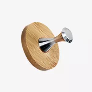 무타공 벽걸이 후크 접착식 모자걸이 소품 벽고리 원목 원형 옷걸이타입