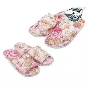 [하프클럽/]여성용 꽃무늬 실내 슬리퍼 편안한 거실화