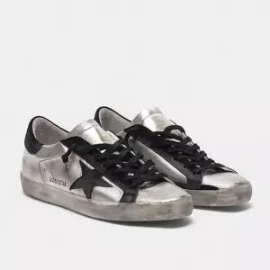 골든구스 메탈릭 남성 스니커즈 실버 블랙 블랙탭 GMF11 F312 24 