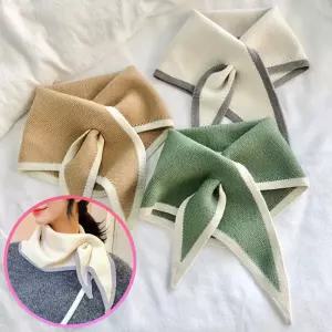 여성 쁘띠 삼각 니트 머플러 봄가을용 스카프 데일리 패션 소품 쁘띠스카프 목도리