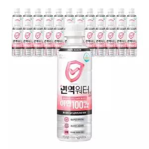 [빙그레] 면역워터 제로슈거 무설탕 무색소 복숭아맛 아연워터 350mL 24병