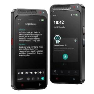 AI 음성 녹음기, 무료 전사 기능이 있는 80GB 디지털 요약, 기술 기반 번역, 온라인 오프라인 작업, 134개 언어 지원, 강연 및 회의용 녹음기