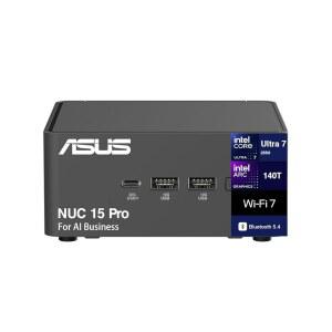 ASUS NUC 15 Pro AI 비즈니스 미니 PC(인텔 울트라 7-255H, 인텔 아크 140T, 16GB DDR5, 1TB PCIe SSD, 썬더볼트 4개 2개, WiFi 7, 블루투스 5.4, 툴리스 섀시 액세스, RJ-45, HDMI 윈 11 홈)