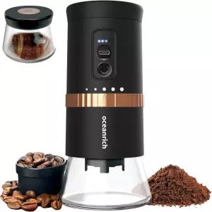 5개의 프리셋이 장착된 오션리치-G2C 자동 커피 그라인더 USB 타입-C 충전식 무선 탈착식 볼 휴대용 전기