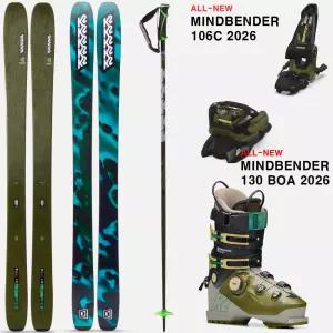 2026시즌 케이투 프리라이드 파우더 올마운틴 스키 세트 K2 SKI MINDBENDER 106C+GRIFFON13+MINDBENDER 130 BOA SET