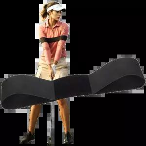 온프 골프 스윙 밴드 연습 자세교정 치킨윙 오버스윙 방지 블랙S 1P