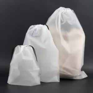 반투명 끈봉투 복주머니 보조가방 다용도 조임 비닐주머니