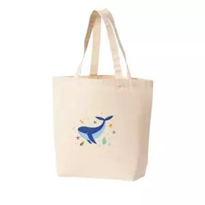 에코백 토트백 고래 푸른고래 그림 일러스트 조개 불가사리 [AIQ293]