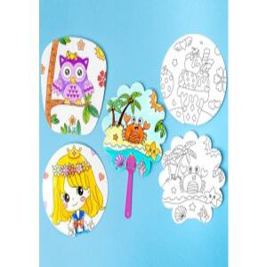 a1) 종이 여름부채만들기 13종 10개입