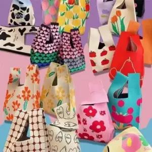 미니 손가방 니트 토트백 에코백 스타일리시 꾸준한 미니손가방 토트백가방 손목가방