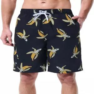 UIQUR 남성 수영 트렁크 보드 반바지 퀵 드라이 9인치 비치 수영복