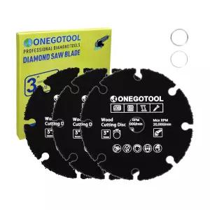 원고툴 3인치 원형 톱날 나무 절단 각도 그라인더용 날 목공 PVC 고무 타이어 디스크 3/8인치 Arbor -3