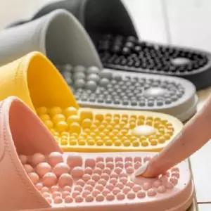 실내 지압 슬리퍼 사무실 신발 실내 지압 슬리퍼 건강 말랑 층간소음 푹신한 편안한 미끄럼 무소음 데일리