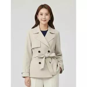 [꼼빠니아]벨티드 하프 트렌치코트 CS23CH9102229A_P416537506