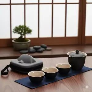 YS 다도 찻잔 휴대용 주전자 전통 다기 차 잔 티팟 도구 세트 여행용 다도세트